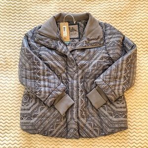 New w Tags NWT Prana Puffer Jacket Winter Gray XS